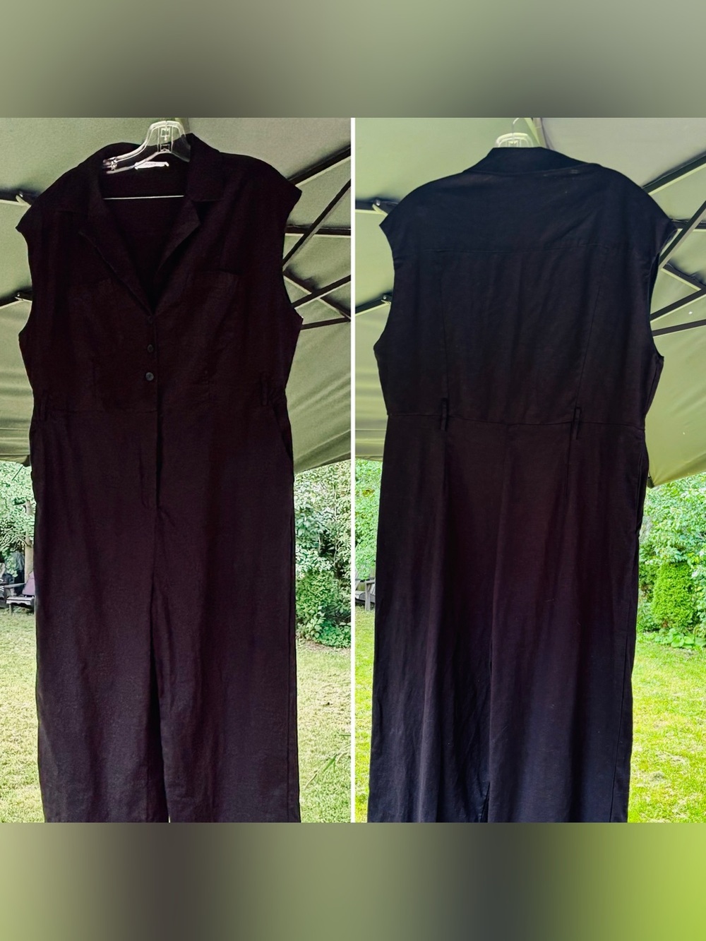 Ricki’s linen-blend wide-leg sleeveless pantsuit